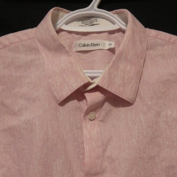 CALVIN KLEIN | large | button down dress shirt | 100% Cotton | GUC - Picture 3 of 14